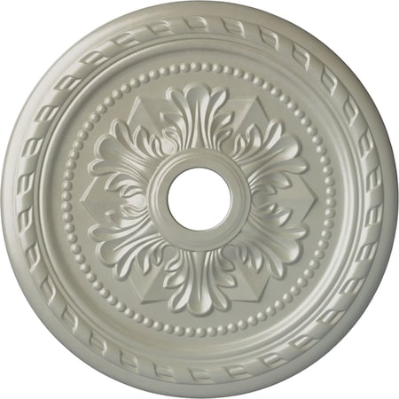 Ekena Millwork Palmetto Ceiling Medallion (Canopies up to 3 5/8"), 23 5/8"OD x 3 5/8"ID x 1 5/8"P, Flash Copper CM23PMFCS
